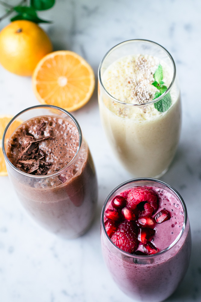 smoothie rassasiant a boire dans verre 3 façons